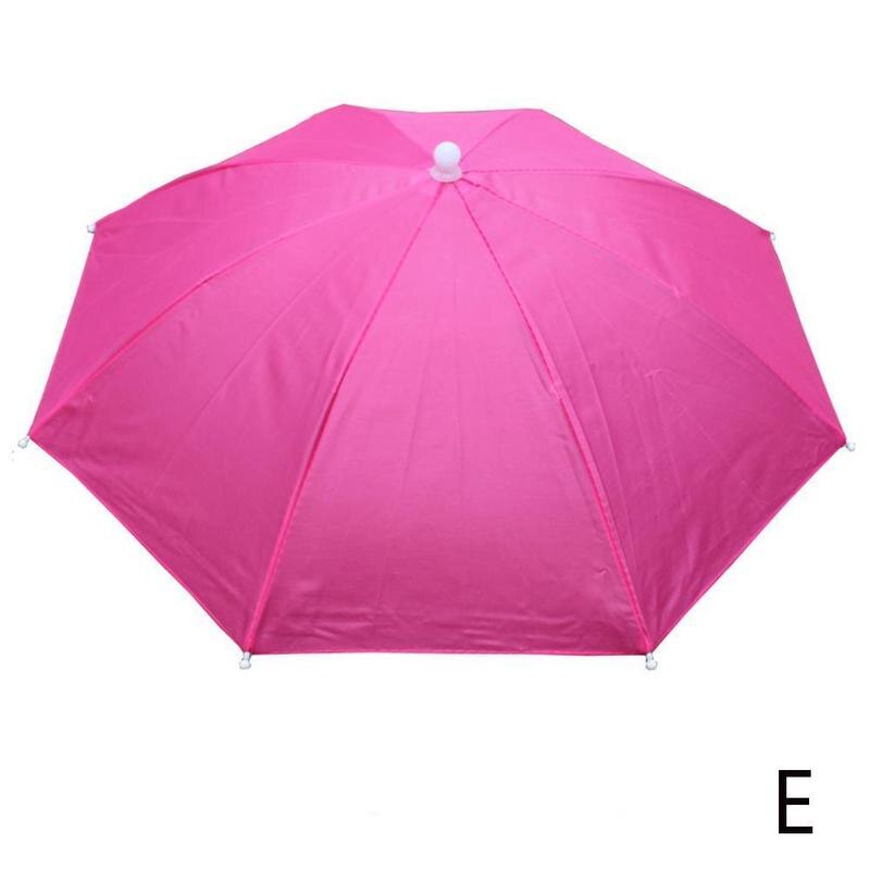 Portable Rain Umbrella Hat Foldable Outdoor Pesca Sun Shade Waterproof Camping Fishing Headwear Beach Head Hats Accessory