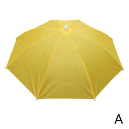 Portable Rain Umbrella Hat Foldable Outdoor Pesca Sun Shade Waterproof Camping Fishing Headwear Beach Head Hats Accessory