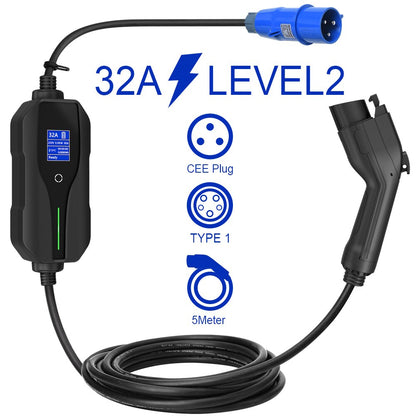 Type2 & Type1 Portable EV Charger